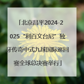 北京昌平2024-2025“利百文台尼”独牙传奇中式九球国际巡回赛全球总决赛举行