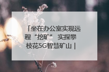 坐在办公室实现远程“挖矿” 实探攀枝花5G智慧矿山｜网络名人四川行