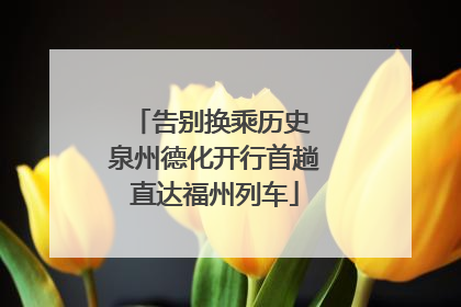 告别换乘历史 泉州德化开行首趟直达福州列车