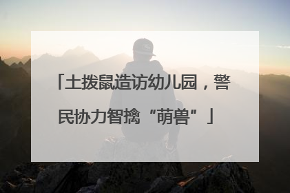 土拨鼠造访幼儿园，警民协力智擒“萌兽”