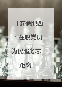 安徽肥西：在职党员为民服务零距离
