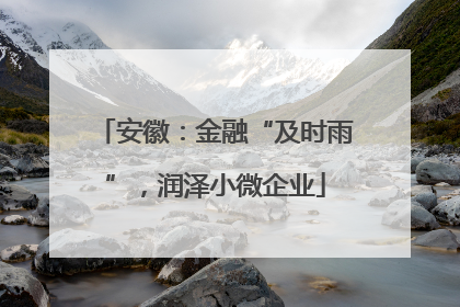 安徽：金融“及时雨”，润泽小微企业