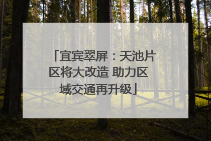 宜宾翠屏：天池片区将大改造 助力区域交通再升级