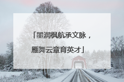 墨润枫航承文脉，雁舞云章育英才
