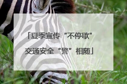 夏季宣传“不停歇” 交通安全“警”相随