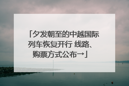夕发朝至的中越国际列车恢复开行 线路、购票方式公布→