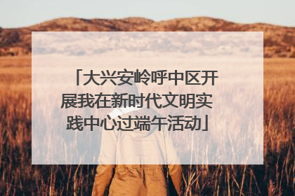 大兴安岭呼中区开展我在新时代文明实践中心过端午活动