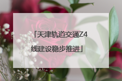 天津轨道交通Z4线建设稳步推进