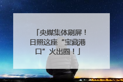 央媒集体刷屏！日照这座“宝藏港口”火出圈！