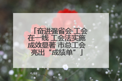奋进强省会·工会在一线 工会法实施成效显著 市总工会亮出“成绩单”