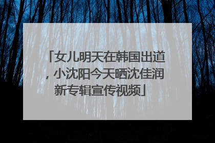 女儿明天在韩国出道，小沈阳今天晒沈佳润新专辑宣传视频