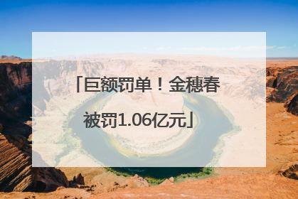 巨额罚单！金穗春被罚1.06亿元