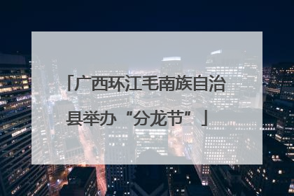 广西环江毛南族自治县举办“分龙节”