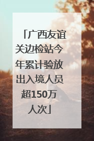 广西友谊关边检站今年累计验放出入境人员超150万人次