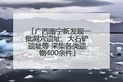 广西南宁新发现一批洞穴遗址、大石铲遗址等 采集各类遗物400余件