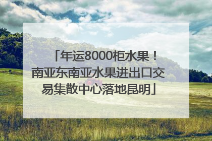 年运8000柜水果！南亚东南亚水果进出口交易集散中心落地昆明