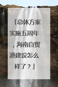 总体方案实施五周年，海南自贸港建设怎么样了？