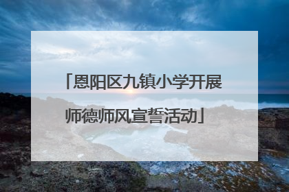 恩阳区九镇小学开展师德师风宣誓活动