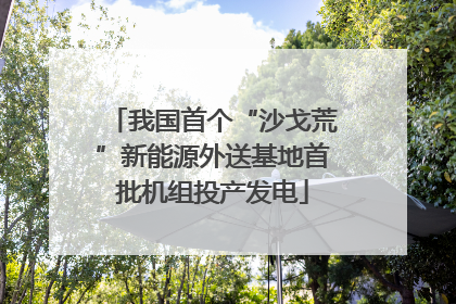 我国首个“沙戈荒”新能源外送基地首批机组投产发电