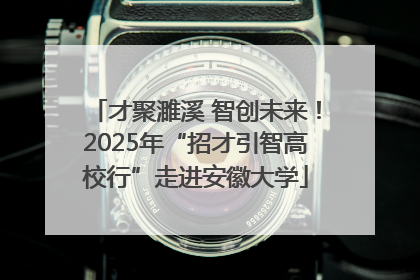 才聚濉溪 智创未来！2025年“招才引智高校行”走进安徽大学