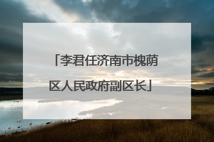 李君任济南市槐荫区人民政府副区长