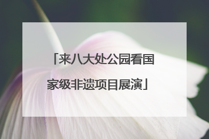 来八大处公园看国家级非遗项目展演