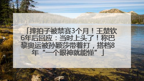 摔拍子被禁赛3个月！王楚钦6年后回应：当时上头了！称巴黎奥运被孙颖莎带着打，搭档8年“一个眼神就能懂”