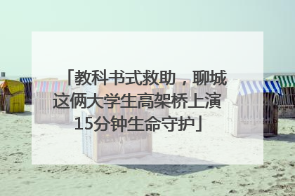 教科书式救助，聊城这俩大学生高架桥上演15分钟生命守护