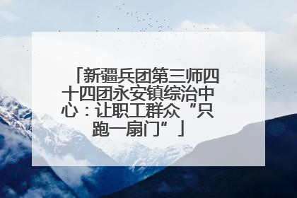 新疆兵团第三师四十四团永安镇综治中心：让职工群众“只跑一扇门”