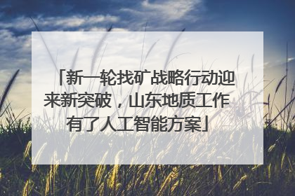 新一轮找矿战略行动迎来新突破,山东地质工作有了人工智能方案