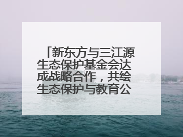 新东方与三江源生态保护基金会达成战略合作，共绘生态保护与教育公益新蓝图
