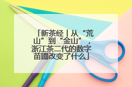新茶经丨从“荒山”到“金山”，浙江茶二代的数字苗圃改变了什么