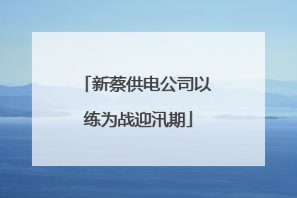 新蔡供电公司以练为战迎汛期