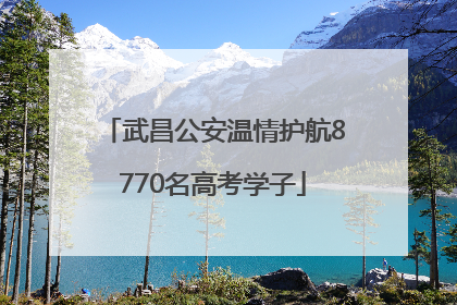武昌公安温情护航8770名高考学子