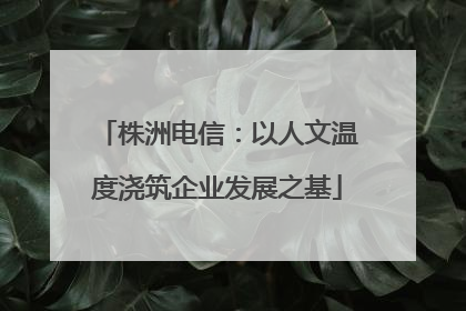 株洲电信：以人文温度浇筑企业发展之基