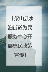 梁山县水泊街道为民服务中心开展惠民政策宣传