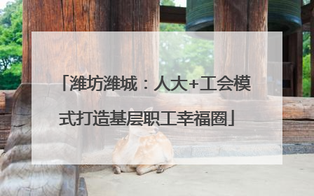 潍坊潍城：人大+工会模式打造基层职工幸福圈