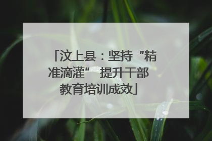 汶上县：坚持“精准滴灌” 提升干部教育培训成效
