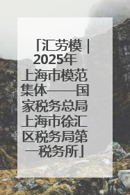 汇劳模｜2025年上海市模范集体——国家税务总局上海市徐汇区税务局第一税务所