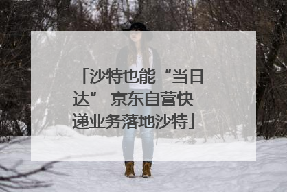 沙特也能“当日达” 京东自营快递业务落地沙特