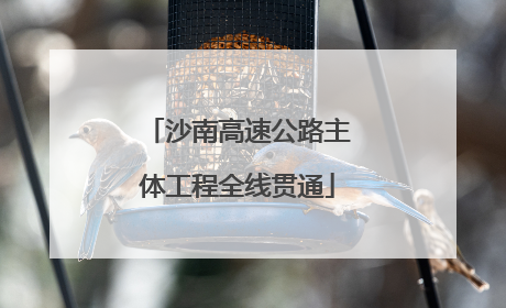 沙南高速公路主体工程全线贯通