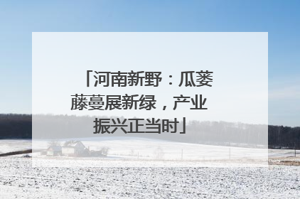 河南新野：瓜蒌藤蔓展新绿，产业振兴正当时