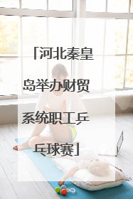 河北秦皇岛举办财贸系统职工乒乓球赛