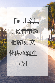 河北辛集：粽香童趣相辉映 文化传承润童心