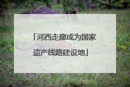 河西走廊成为国家遗产线路建设地