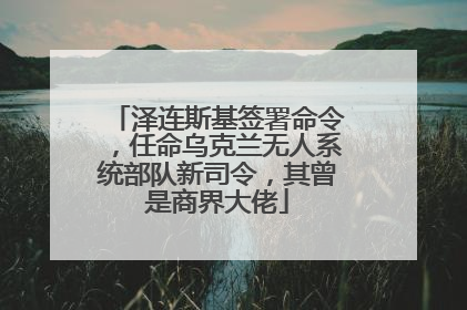 泽连斯基签署命令，任命乌克兰无人系统部队新司令，其曾是商界大佬