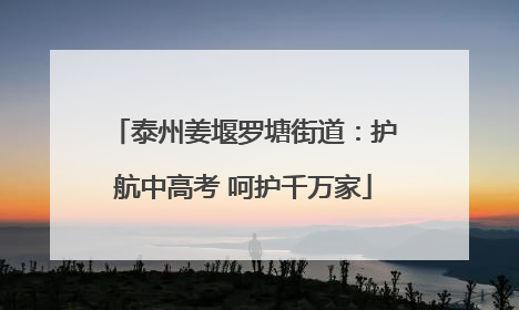 泰州姜堰罗塘街道:护航中高考 呵护千万家