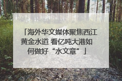 海外华文媒体聚焦西江黄金水道 看亿吨大港如何做好“水文章”