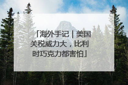 海外手记｜美国关税威力大，比利时巧克力都害怕