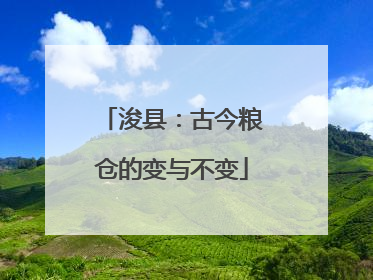浚县：古今粮仓的变与不变